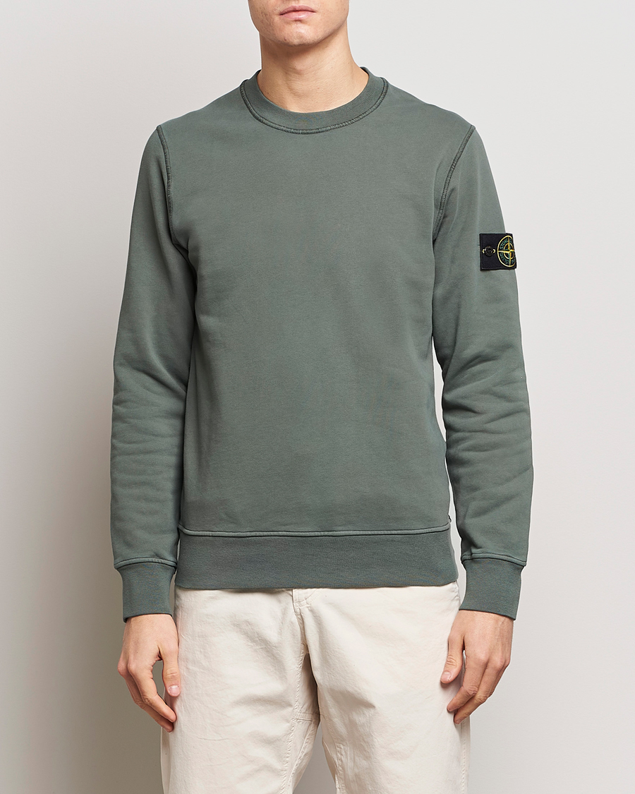 Herr | Tröjor | Stone Island | Garment Dyed Cotton Sweatshirt Musk