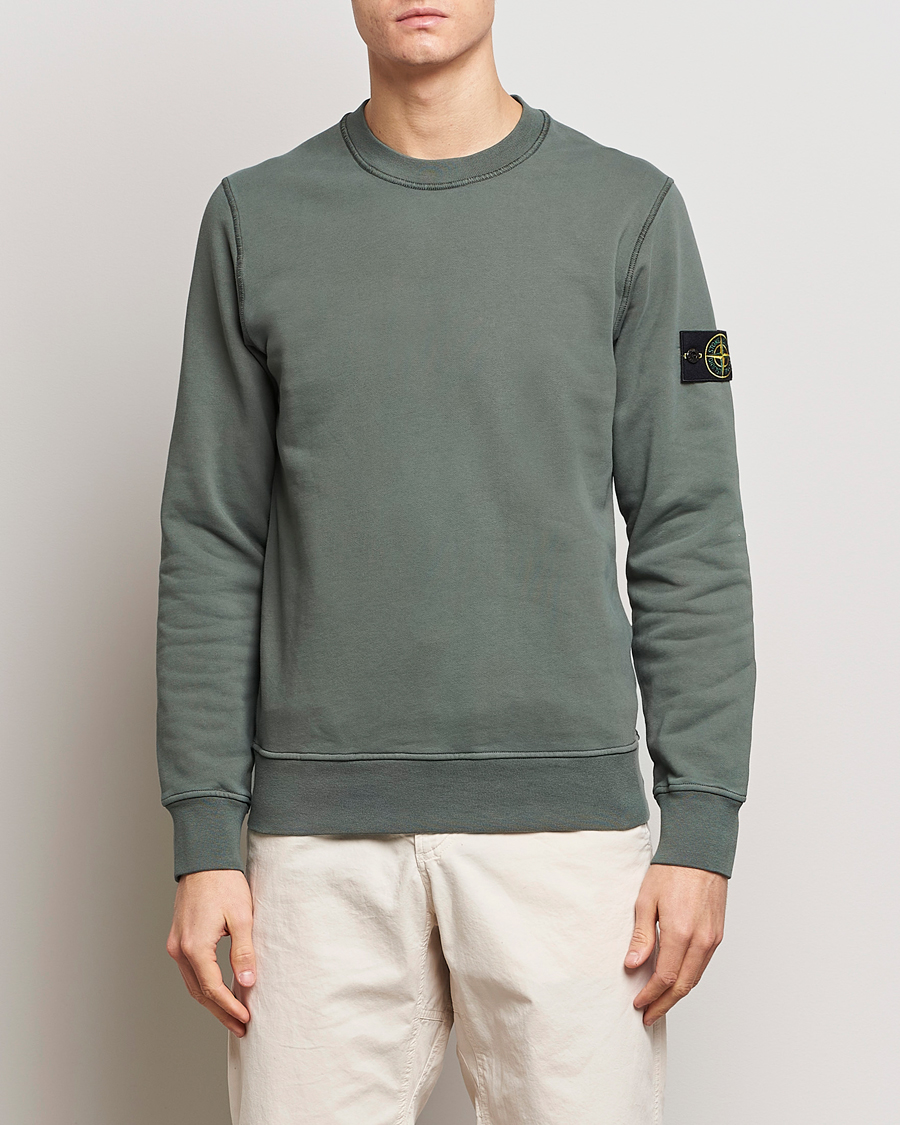 Herr |  | Stone Island | Garment Dyed Cotton Sweatshirt Musk