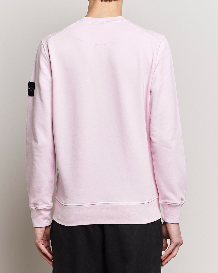 Herr | Tröjor | Stone Island | Garment Dyed Cotton Sweatshirt Pink