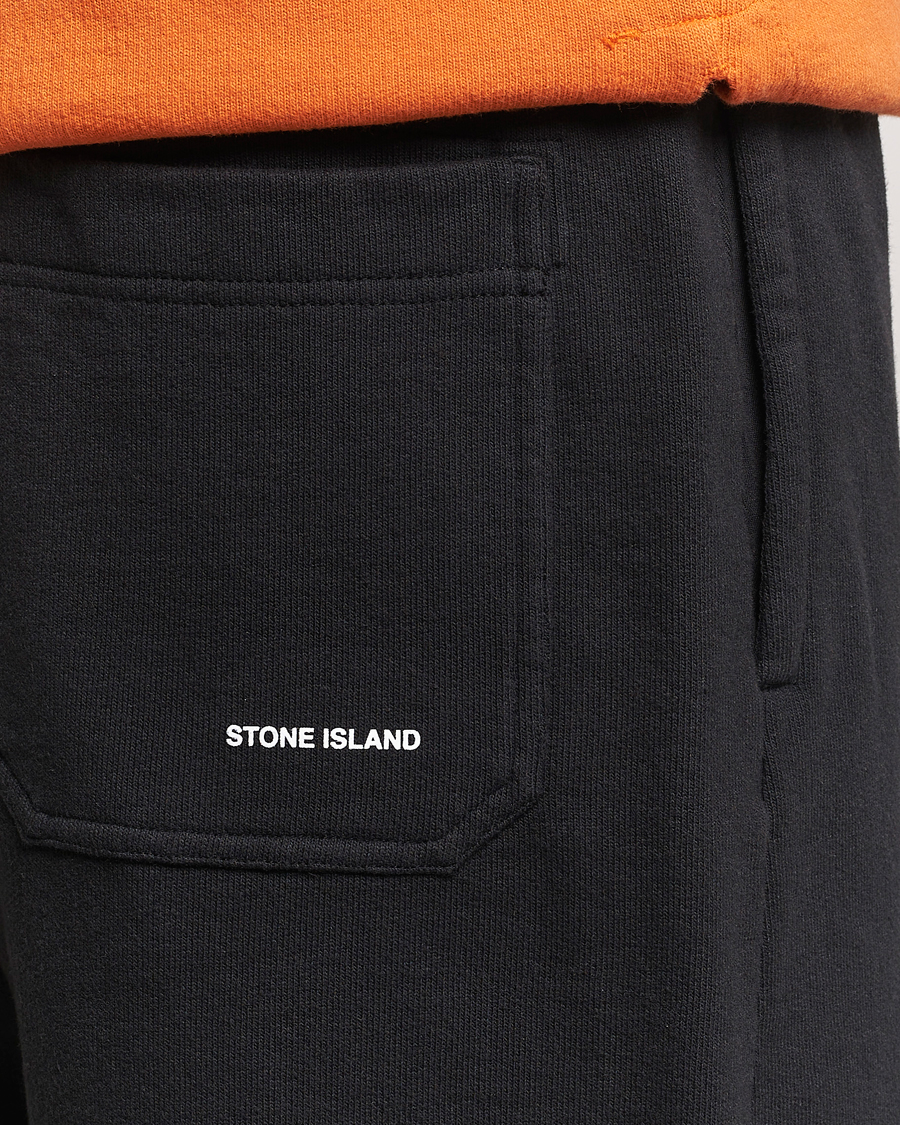 Herr | Shorts | Stone Island | Heavy Cotton Fleece Sweatshorts Black