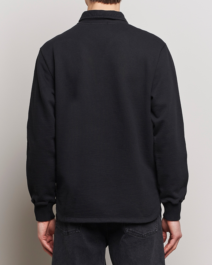Herr | Tröjor | Stone Island | Heavy Cotton Fleece Half Zip Sweatshirt Black