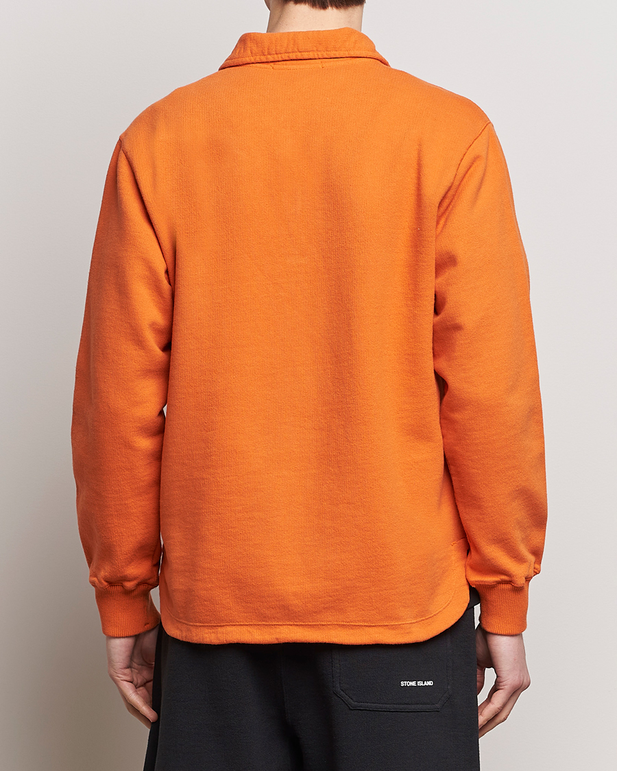 Herr | Tröjor | Stone Island | Heavy Cotton Fleece Half Zip Sweatshirt Orange