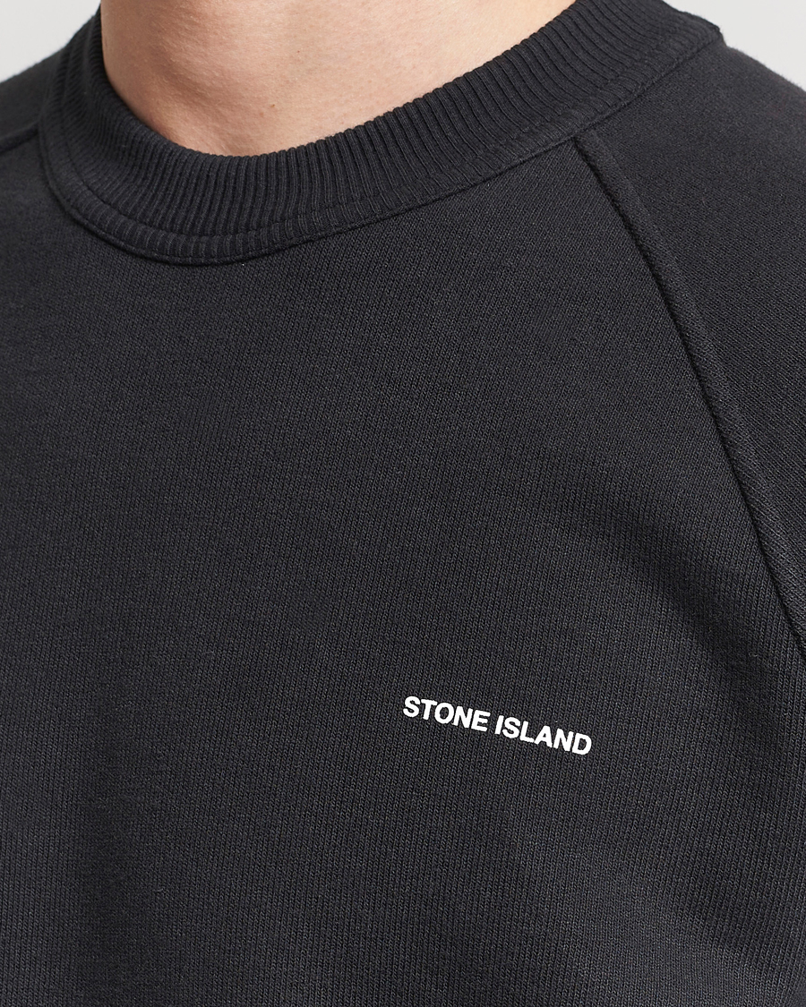 Herr | Tröjor | Stone Island | Heavy Cotton Fleece Sweatshirt Black