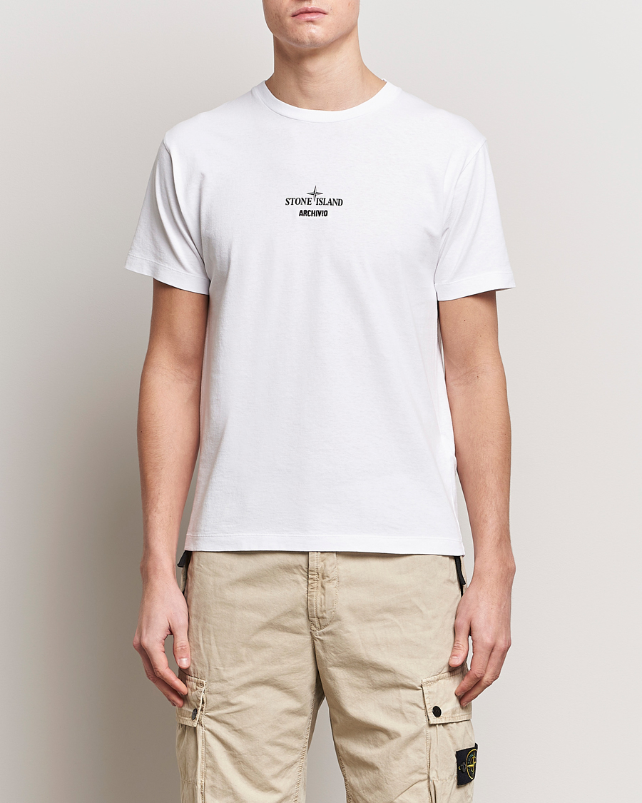 Herr | T-Shirts | Stone Island | Archivio Print T-Shirt White