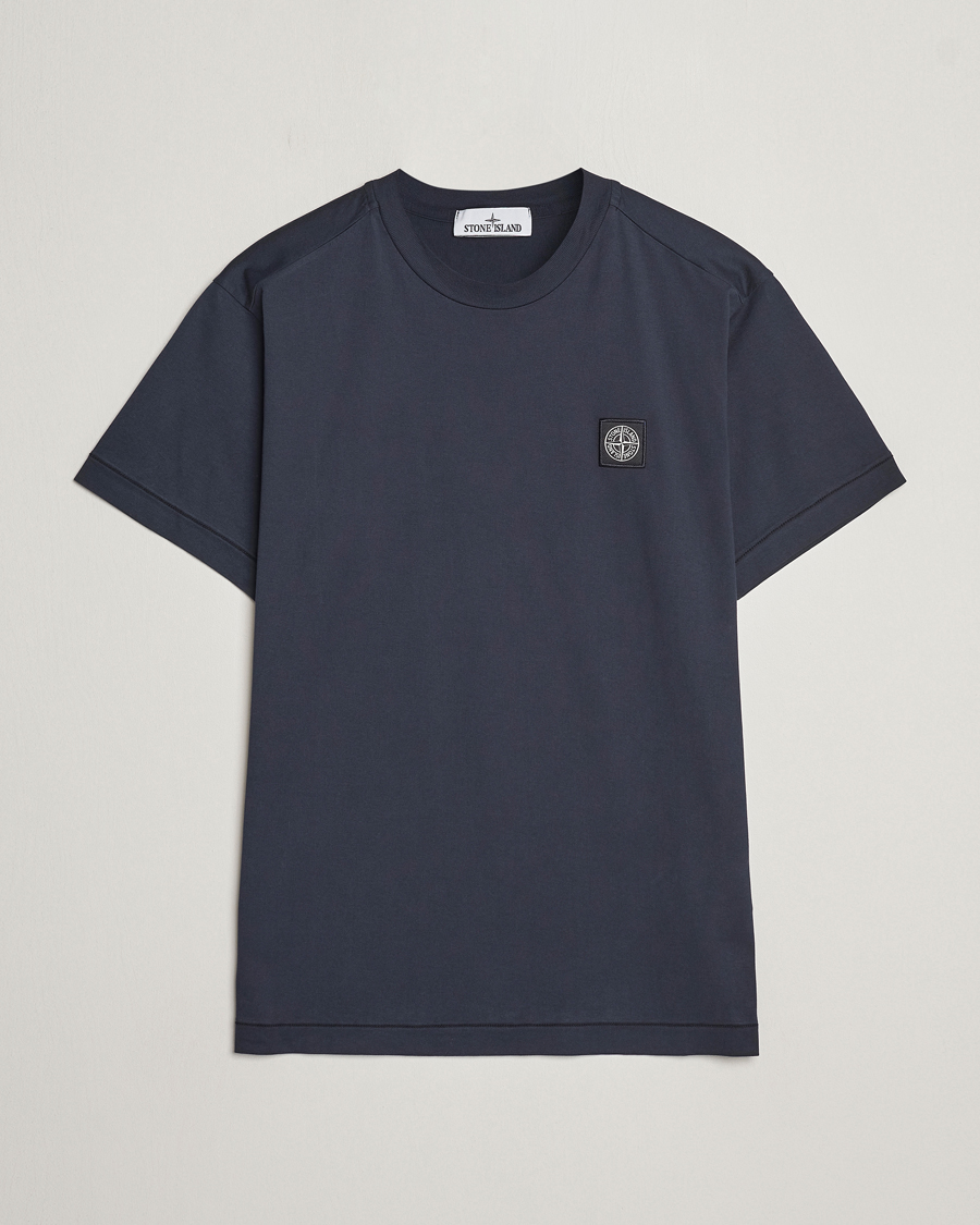 Herr | T-Shirts | Stone Island | Garment Dyed Cotton Jersey T-Shirt Navy Blue