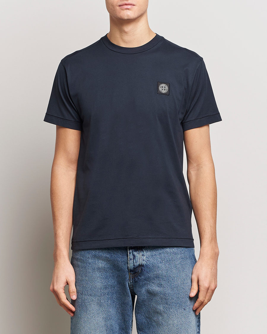 Herr | Kortärmade t-shirts | Stone Island | Garment Dyed Cotton Jersey T-Shirt Navy Blue