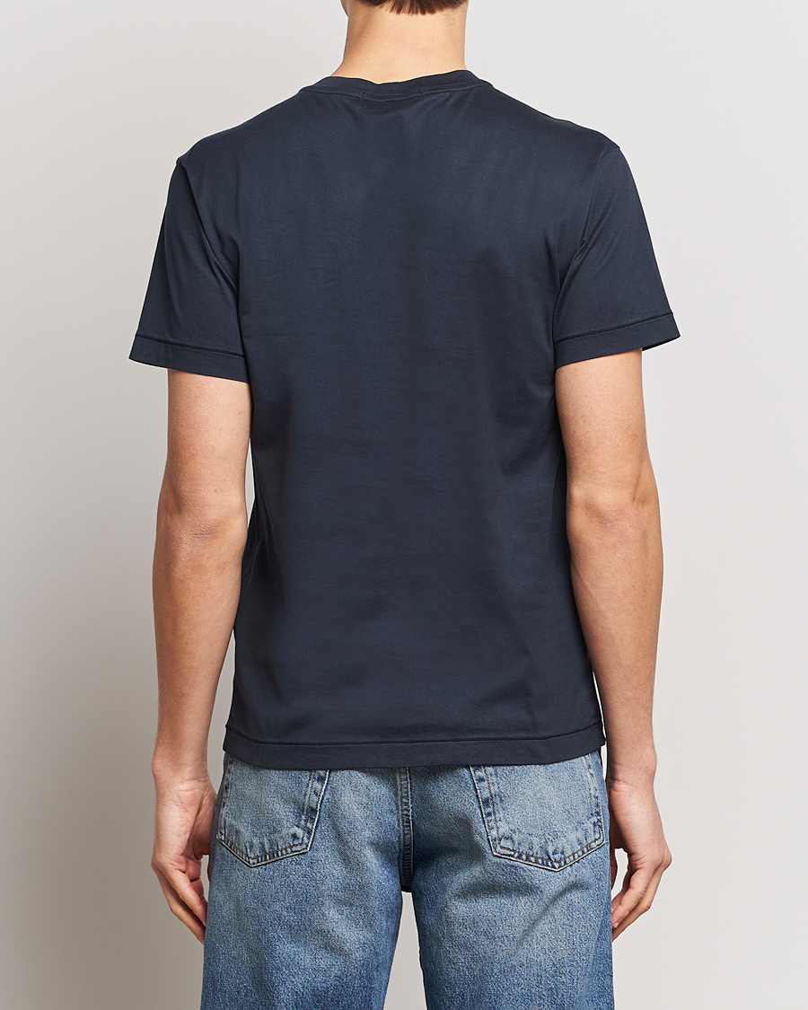 Herr | T-Shirts | Stone Island | Garment Dyed Cotton Jersey T-Shirt Navy Blue
