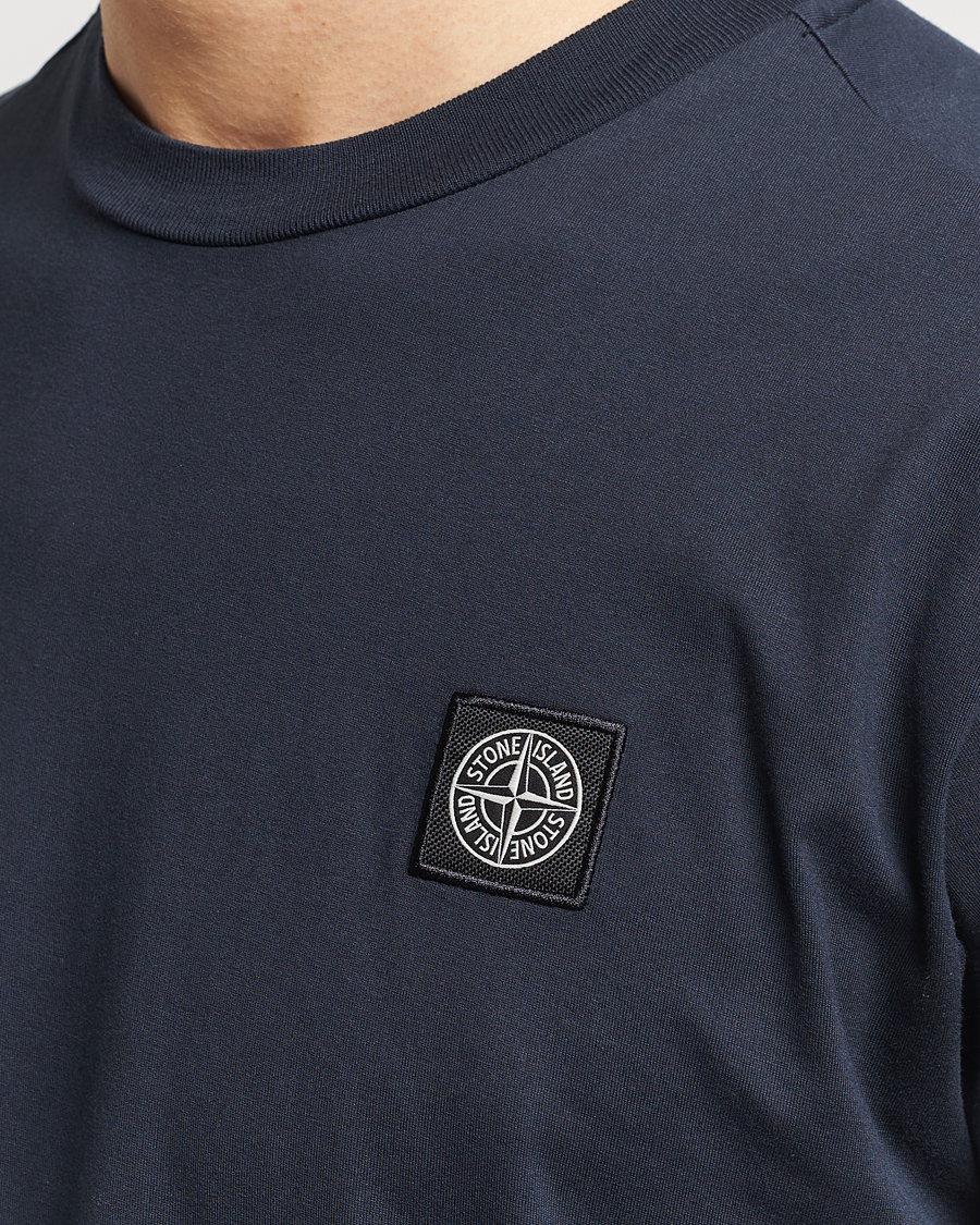 Herr | T-Shirts | Stone Island | Garment Dyed Cotton Jersey T-Shirt Navy Blue