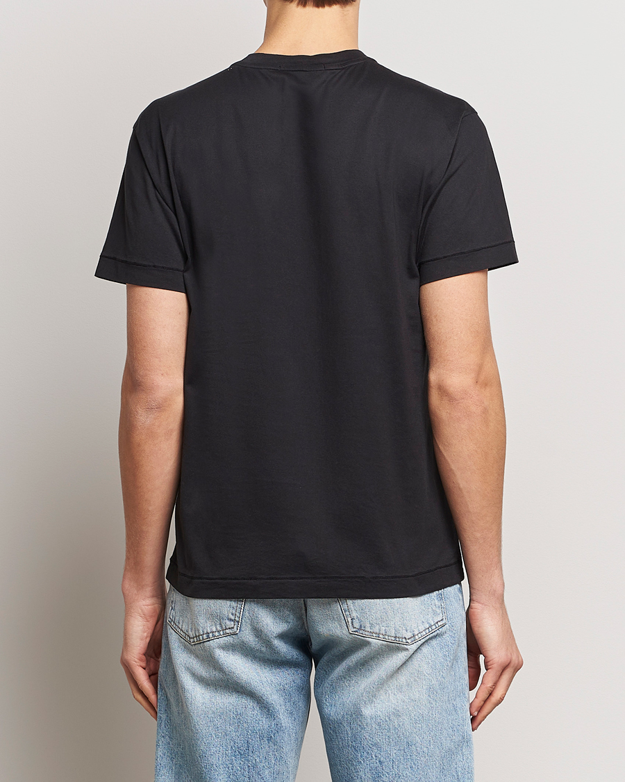 Herr | T-Shirts | Stone Island | Garment Dyed Cotton Jersey T-Shirt Black