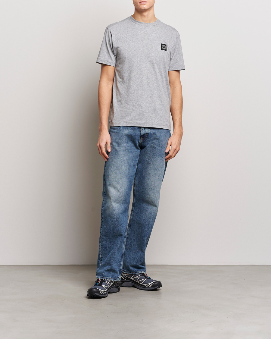 Herr | T-Shirts | Stone Island | Garment Dyed Cotton Jersey T-Shirt Melange Grey