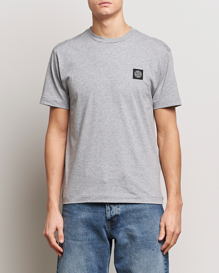 Herr | Kortärmade t-shirts | Stone Island | Garment Dyed Cotton Jersey T-Shirt Melange Grey