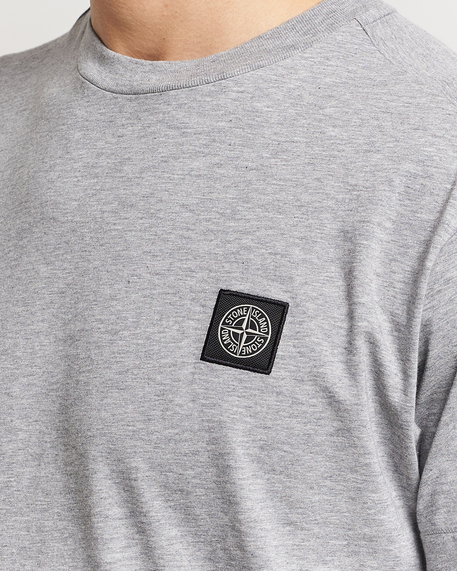 Herr | T-Shirts | Stone Island | Garment Dyed Cotton Jersey T-Shirt Melange Grey