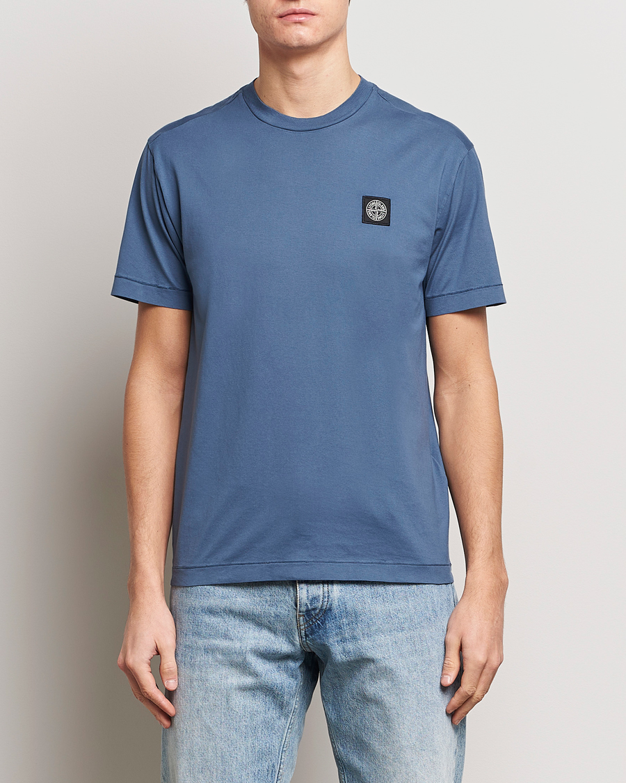 Herr | Stone Island | Stone Island | Garment Dyed Cotton Jersey T-Shirt Dark Blue