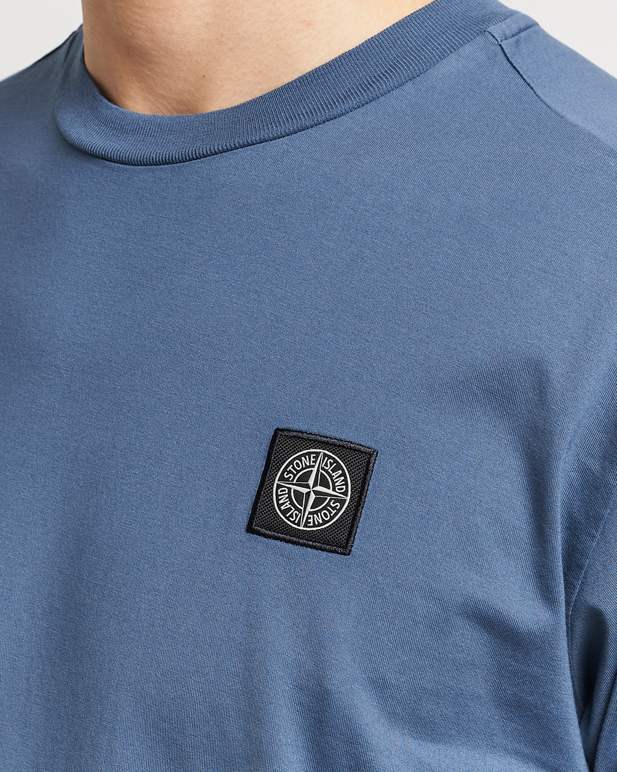 Herr | T-Shirts | Stone Island | Garment Dyed Cotton Jersey T-Shirt Dark Blue