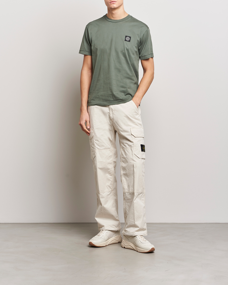 Herr | T-Shirts | Stone Island | Garment Dyed Cotton Jersey T-Shirt Musk