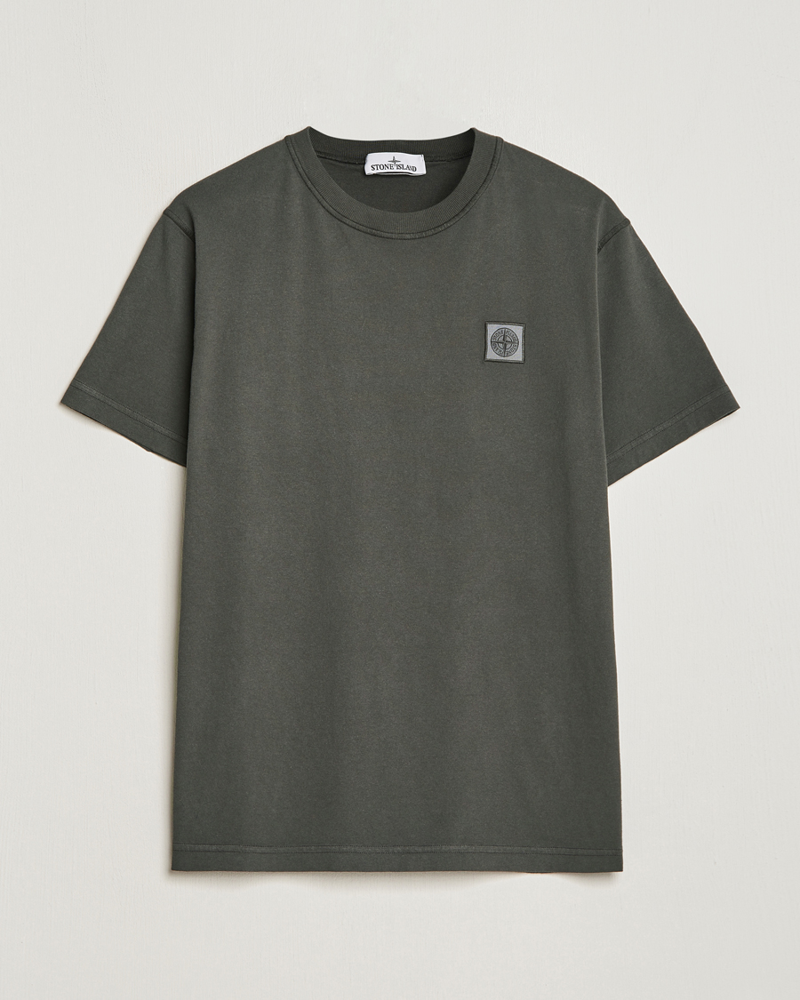 Herr | T-Shirts | Stone Island | Organic Cotton Fissato Effect T-Shirt Charcoal