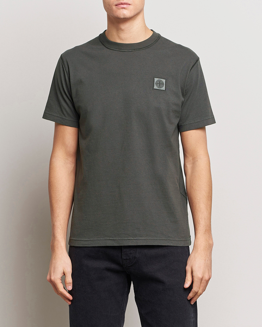 Herr | Kortärmade t-shirts | Stone Island | Organic Cotton Fissato Effect T-Shirt Charcoal