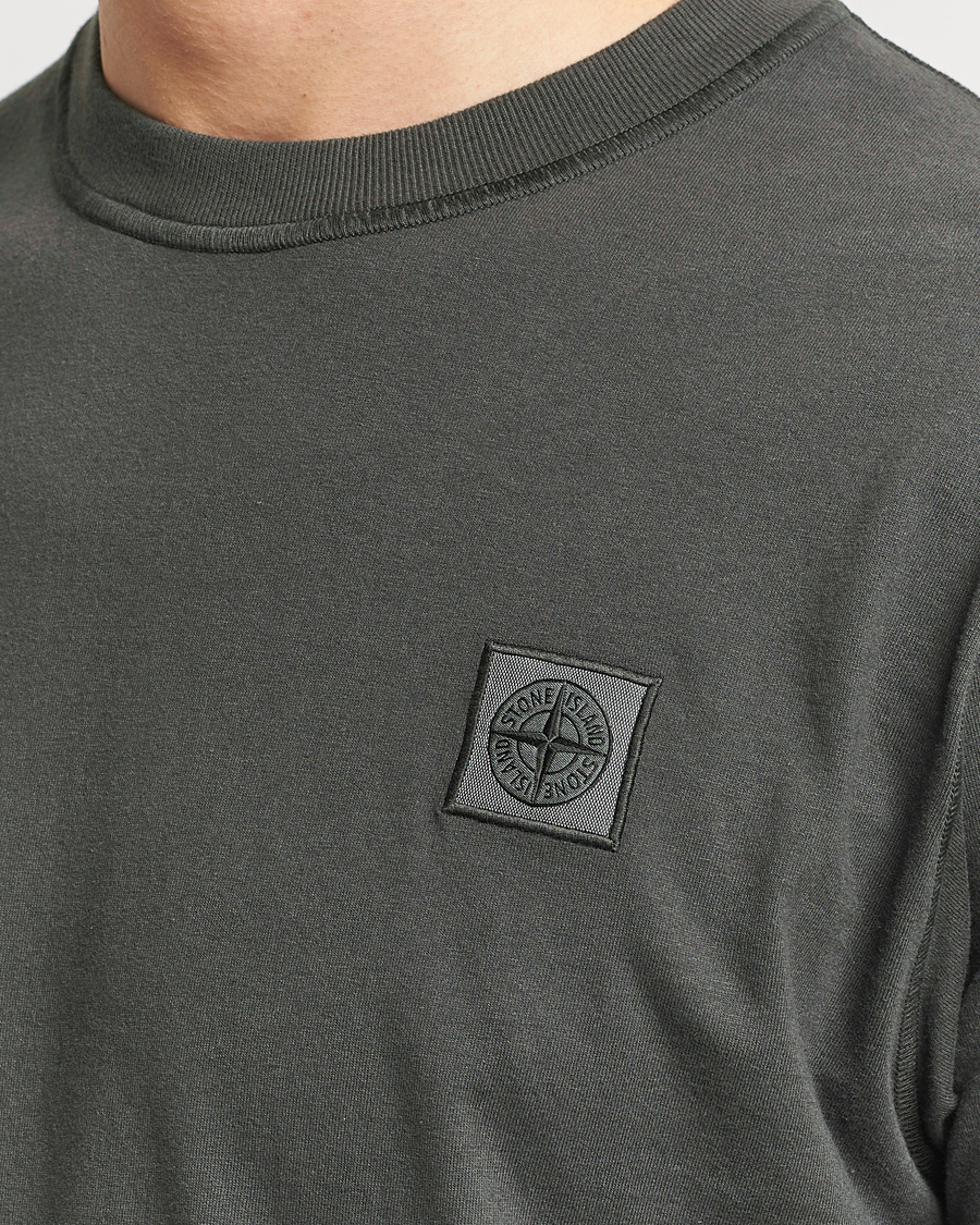 Herr | T-Shirts | Stone Island | Organic Cotton Fissato Effect T-Shirt Charcoal