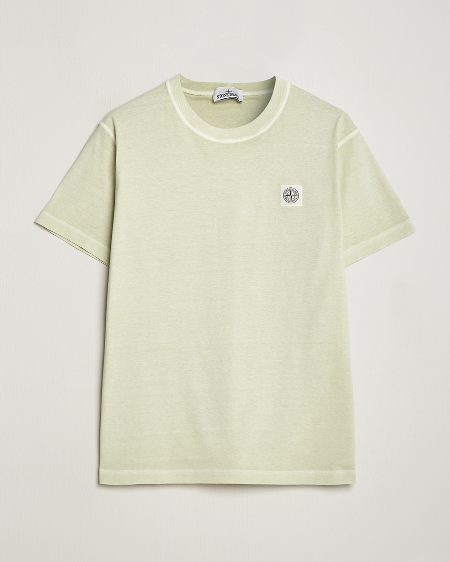 Herr | T-Shirts | Stone Island | Organic Cotton Fissato Effect T-Shirt Pistachio