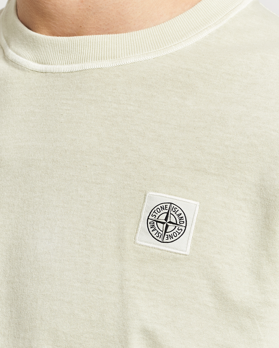 Herr | T-Shirts | Stone Island | Organic Cotton Fissato Effect T-Shirt Pistachio