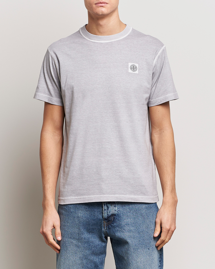 Herr | T-Shirts | Stone Island | Organic Cotton Fissato Effect T-Shirt Dust