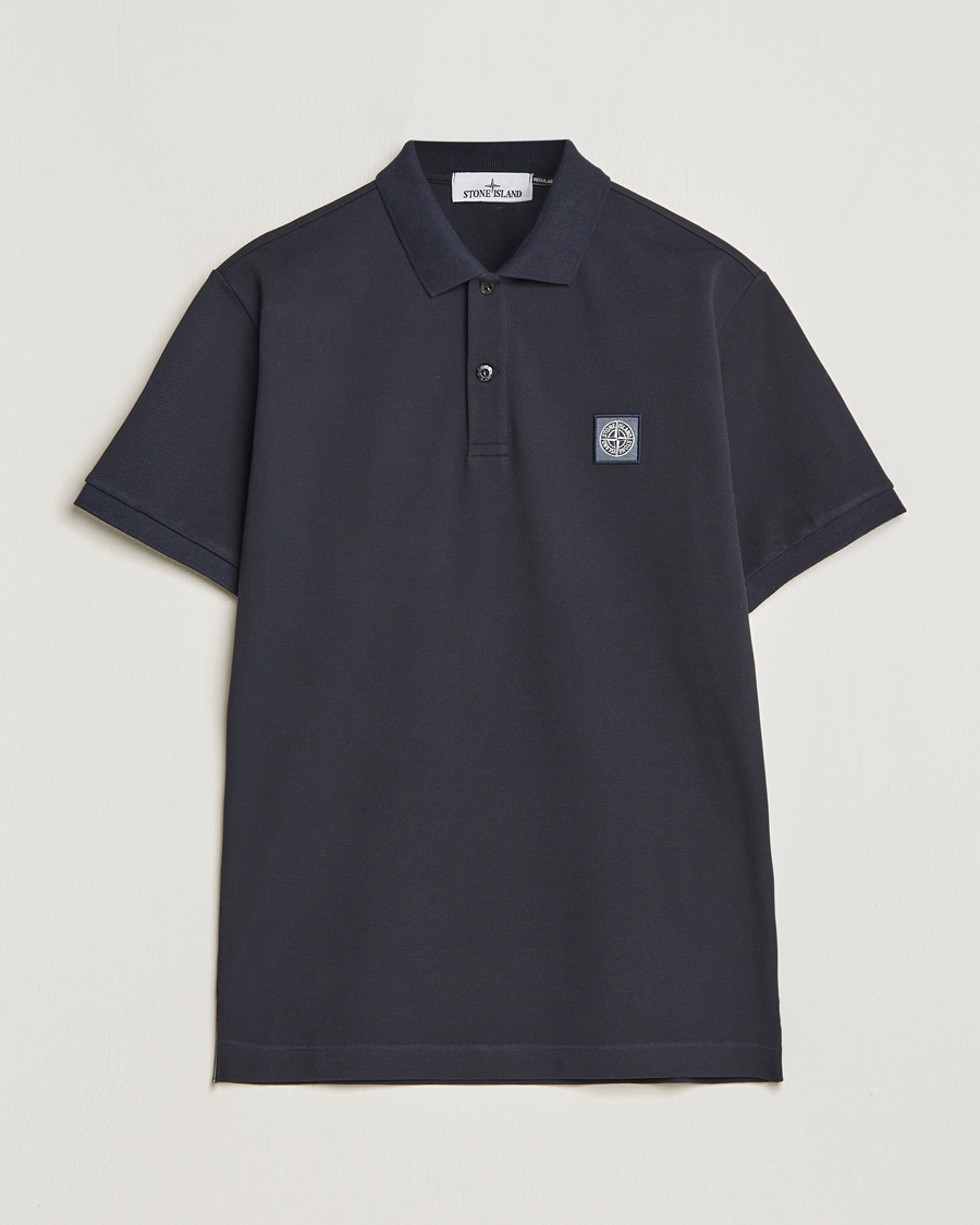 Herr | Pikéer | Stone Island | Organic Cotton Polo Navy Blue