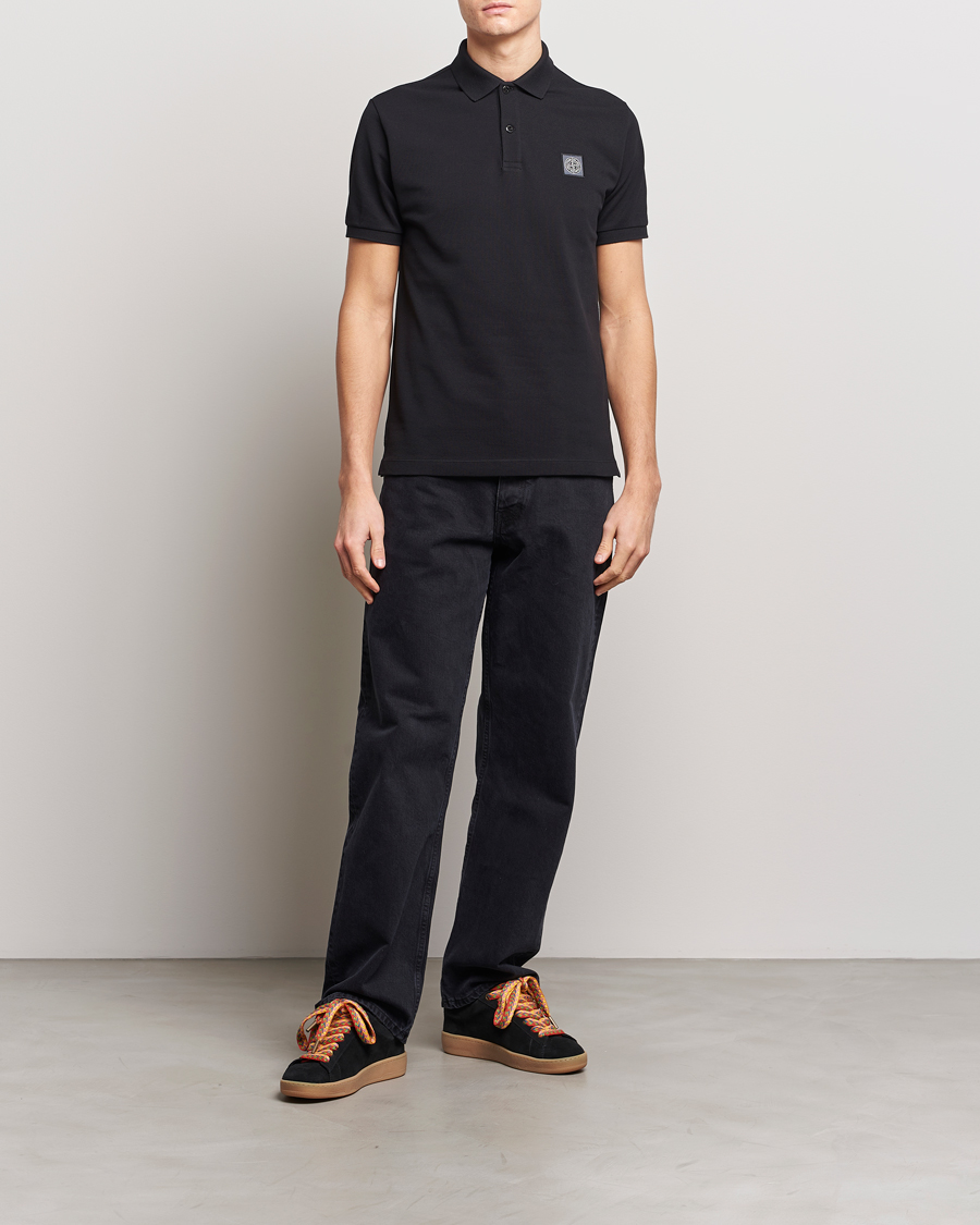 Herr | Pikéer | Stone Island | Organic Cotton Polo Black