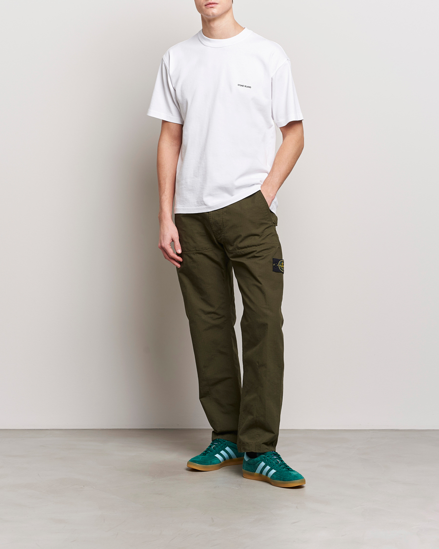 Herr | T-Shirts | Stone Island | Cotton Jersey Small Logo T-Shirt White