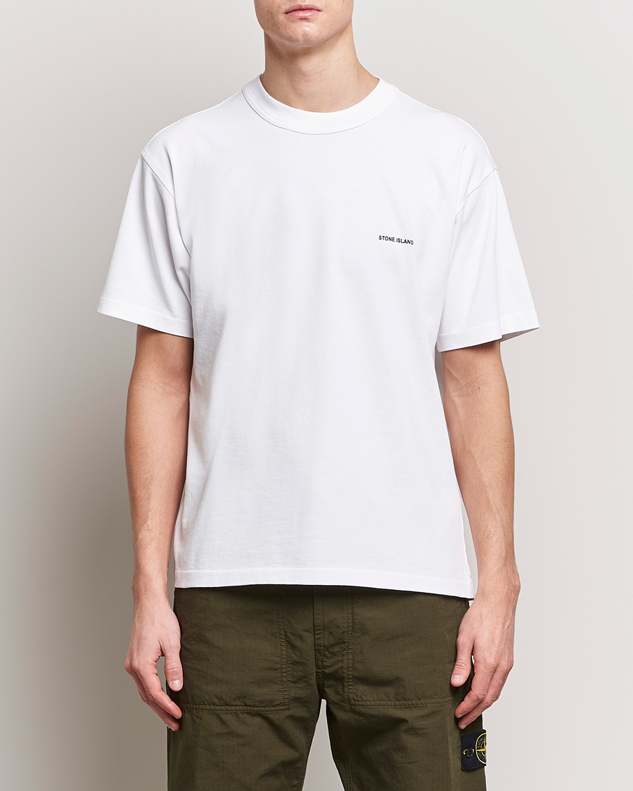 Herr | T-Shirts | Stone Island | Cotton Jersey Small Logo T-Shirt White