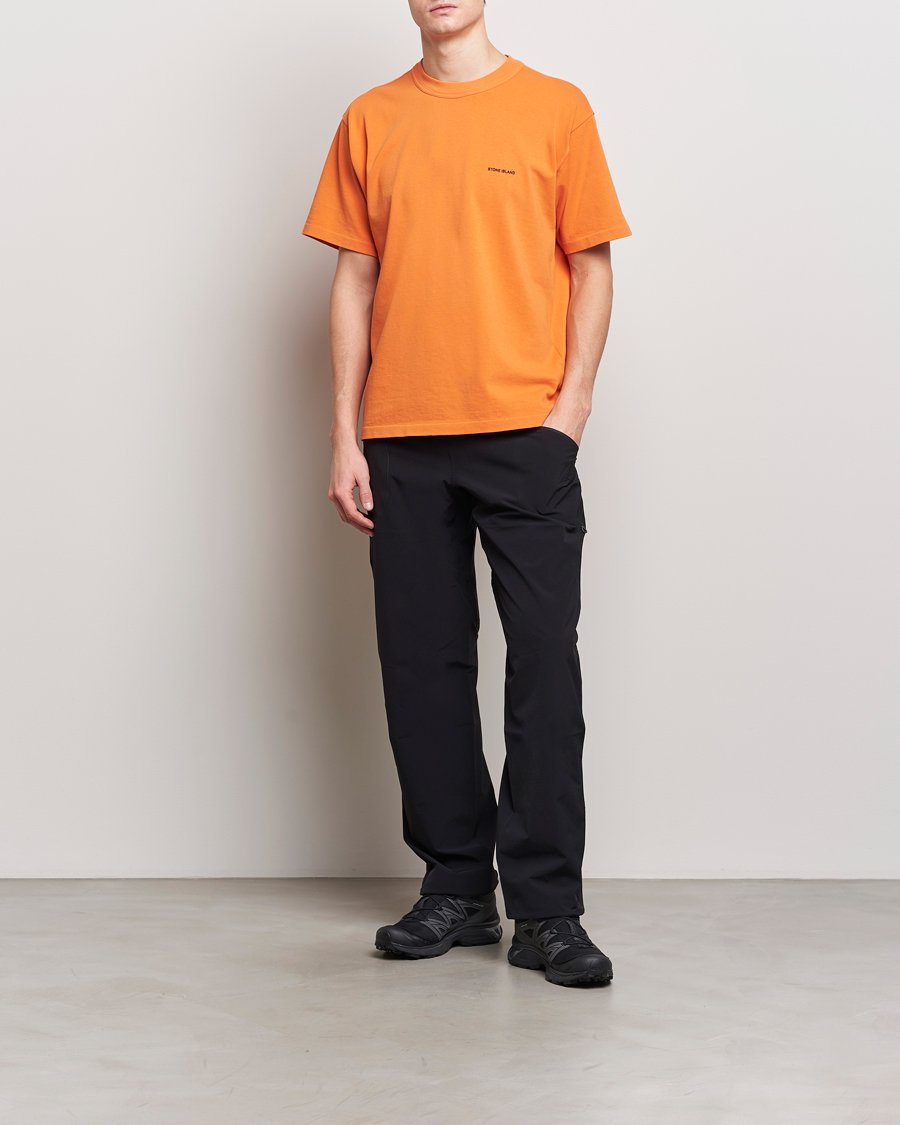 Herr | T-Shirts | Stone Island | Cotton Jersey Small Logo T-Shirt Orange