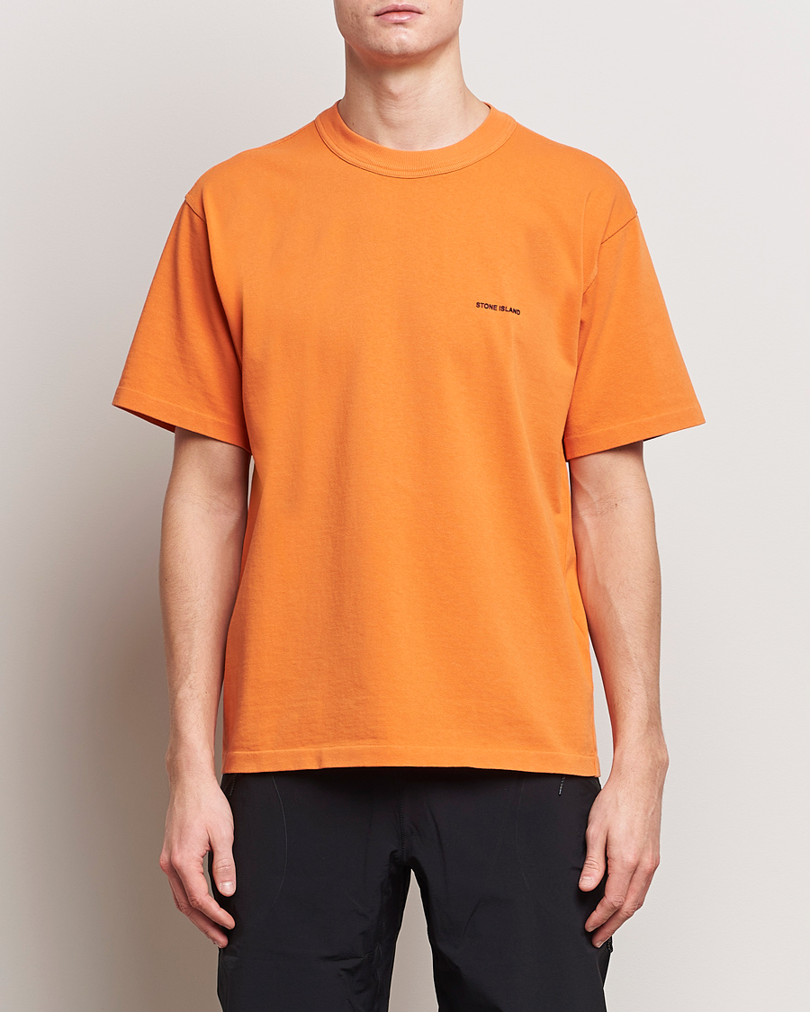 Herr | T-Shirts | Stone Island | Cotton Jersey Small Logo T-Shirt Orange