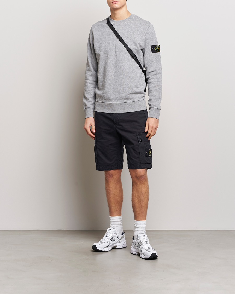 Herr | Shorts | Stone Island | Brushed Cotton Canvas Cargo Shorts Navy Blue