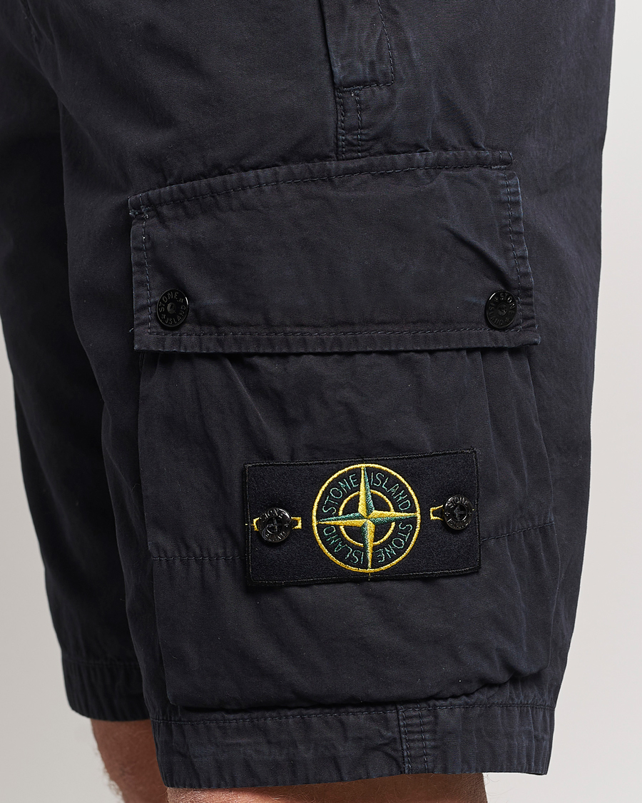 Herr | Shorts | Stone Island | Brushed Cotton Canvas Cargo Shorts Navy Blue