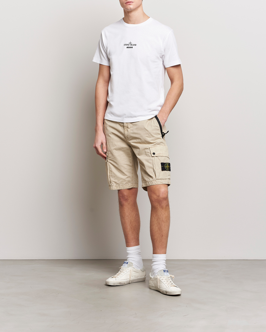 Herr | Shorts | Stone Island | Brushed Cotton Canvas Cargo Shorts Sand