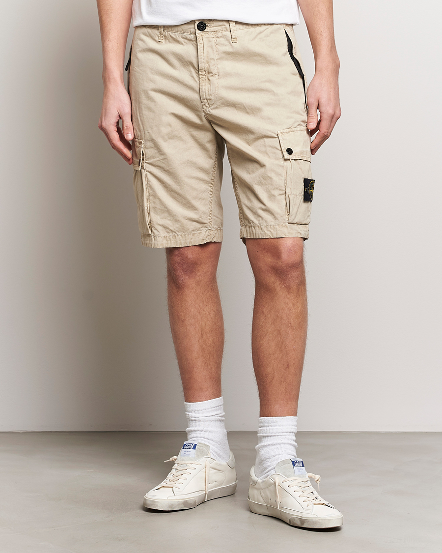 Herr | Shorts | Stone Island | Brushed Cotton Canvas Cargo Shorts Sand