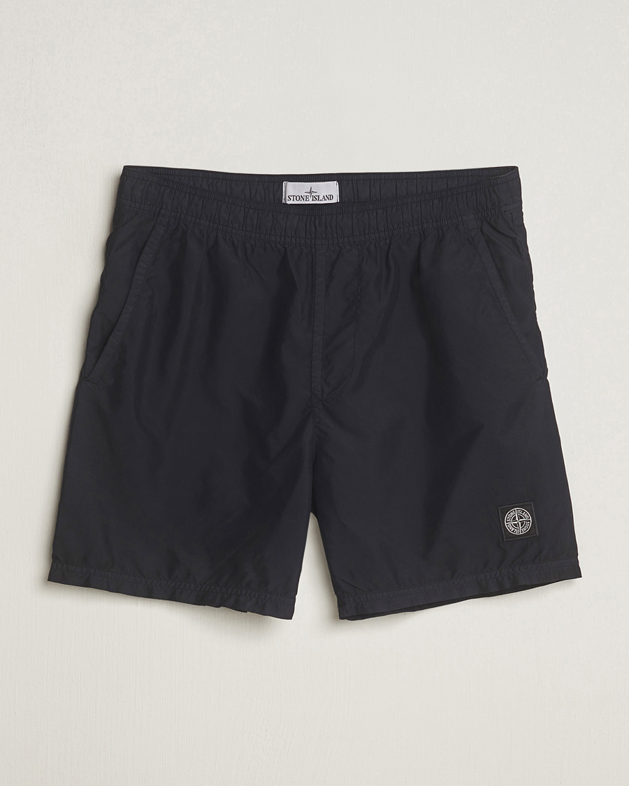 Herr | Badbyxor | Stone Island | Brushed Nylon Swimshorts Black