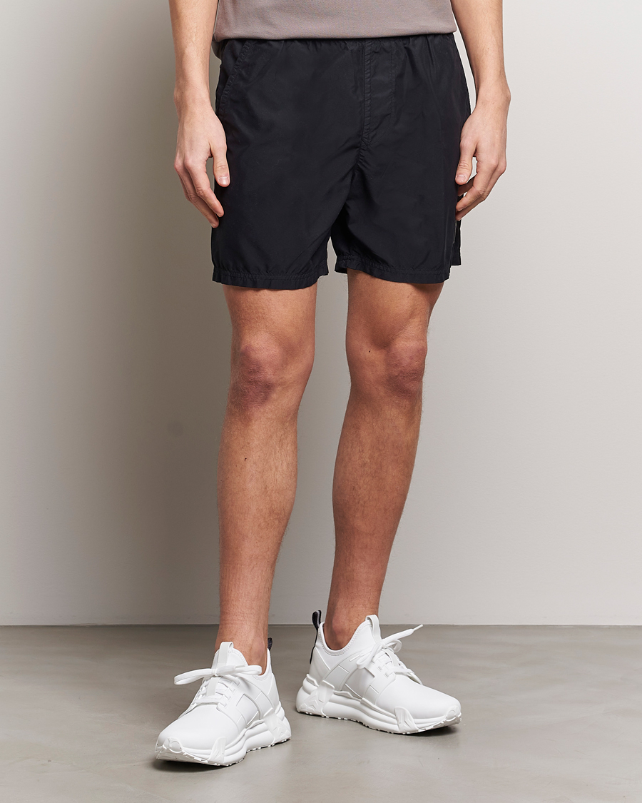 Herre |  | Stone Island | Brushed Nylon Swimshorts Black