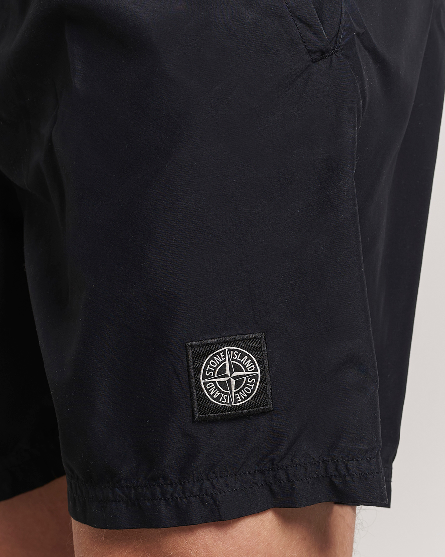 Herr | Badbyxor | Stone Island | Brushed Nylon Swimshorts Black