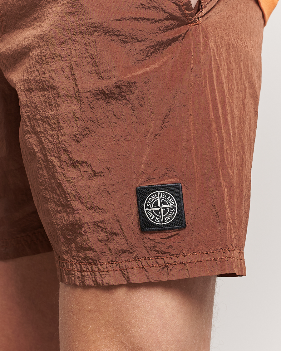 Herr | Badbyxor | Stone Island | Nylon Metal Econyl Swimshorts Rust