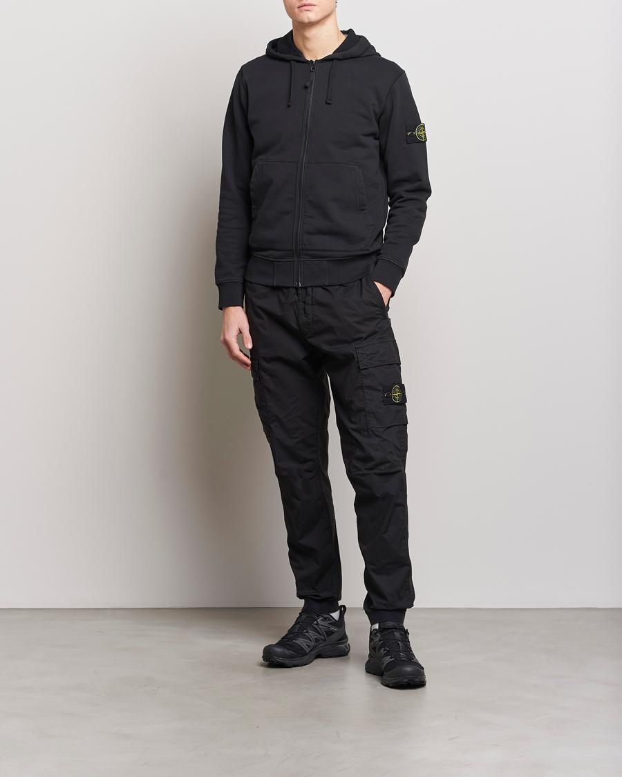 Herr | Byxor | Stone Island | Garment Dyed Drawsting Cargo Pants Black