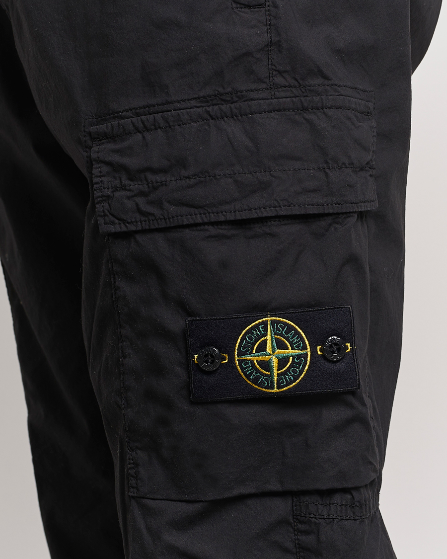 Herr | Byxor | Stone Island | Garment Dyed Drawsting Cargo Pants Black