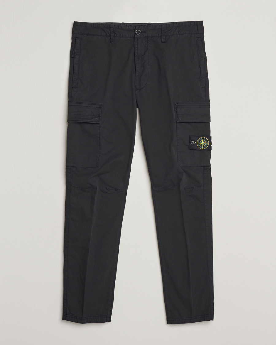 Herr | Byxor | Stone Island | Tapered Supima Cotton Cargo Pants Black