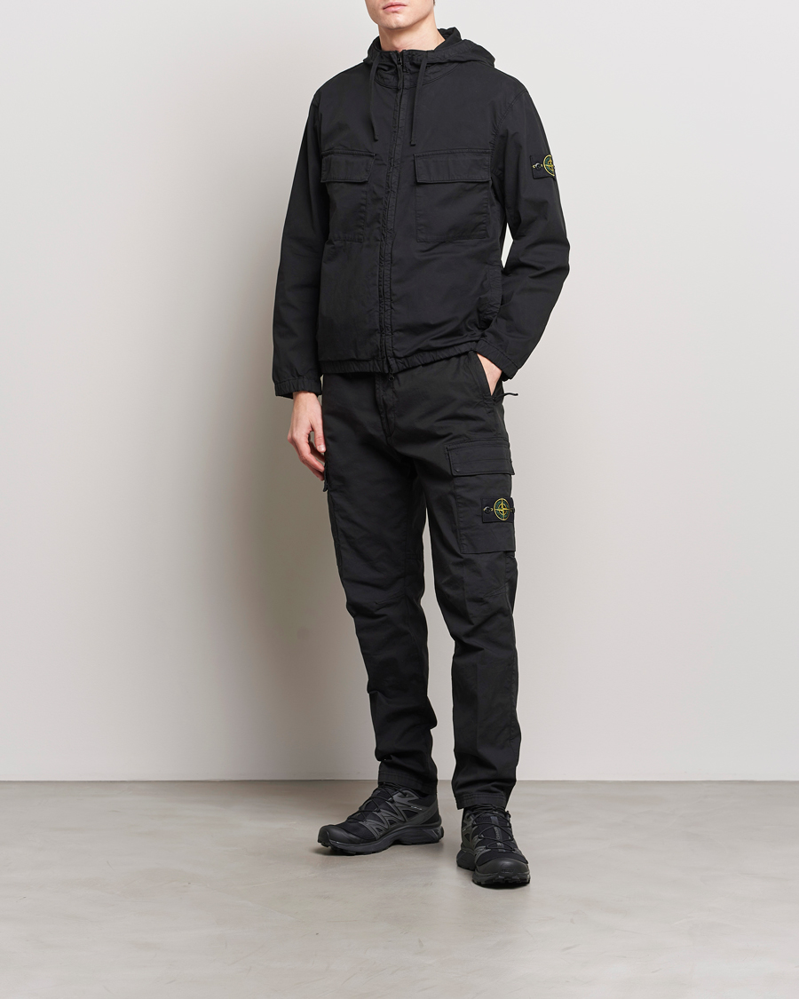 Herr | Byxor | Stone Island | Tapered Supima Cotton Cargo Pants Black