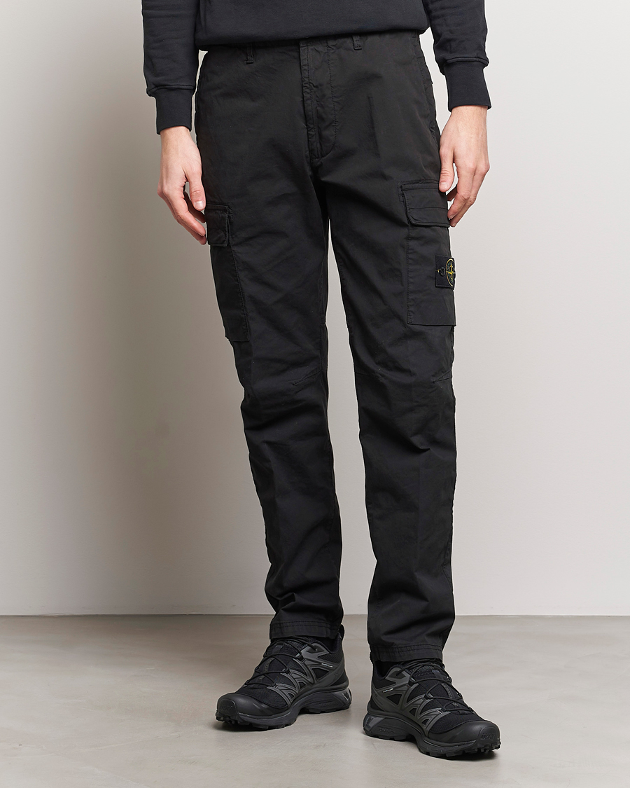 Herr | Byxor | Stone Island | Tapered Supima Cotton Cargo Pants Black