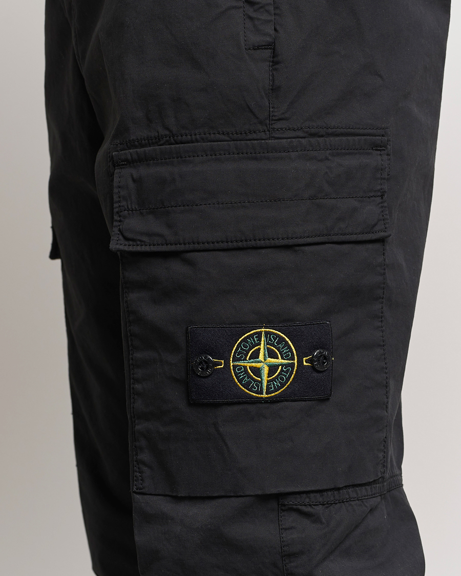 Herr | Byxor | Stone Island | Tapered Supima Cotton Cargo Pants Black