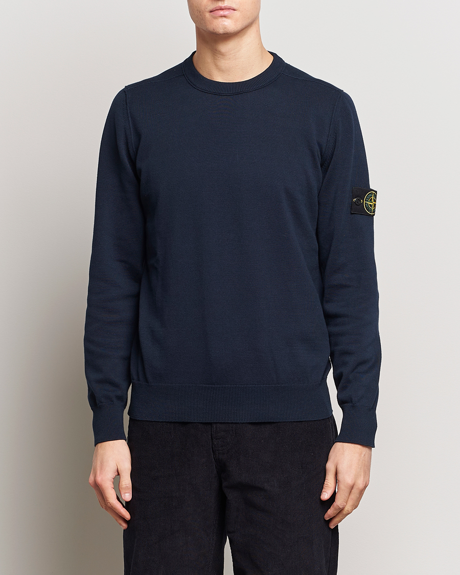 Herr | Pullover rundhals | Stone Island | Soft Organic Cotton Crew Neck Navy Blue