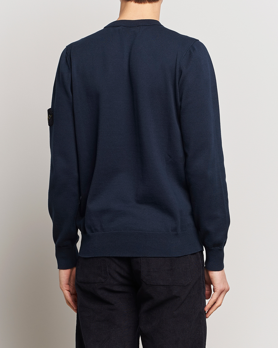 Herr | Tröjor | Stone Island | Soft Organic Cotton Crew Neck Navy Blue