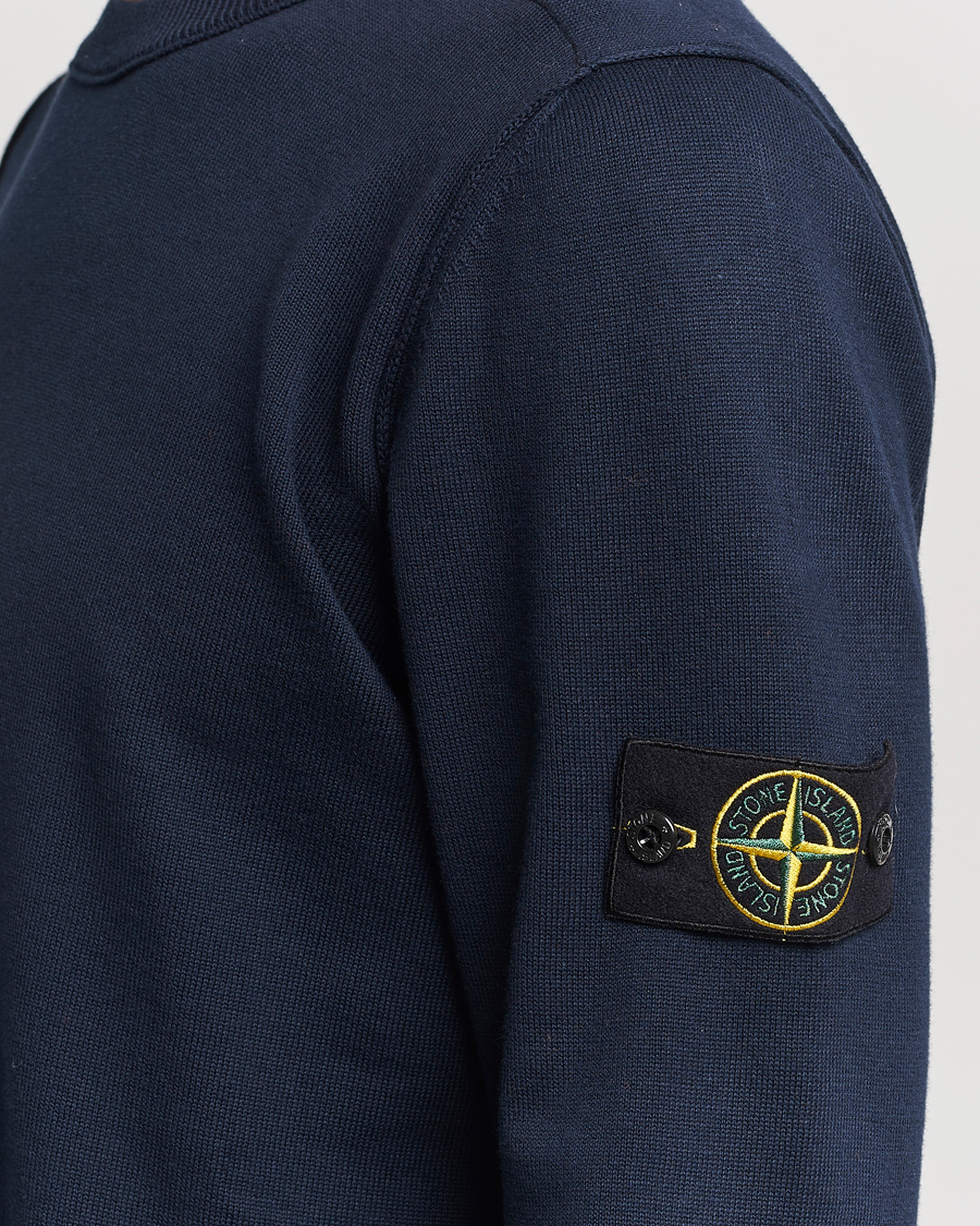 Herr | Tröjor | Stone Island | Soft Organic Cotton Crew Neck Navy Blue