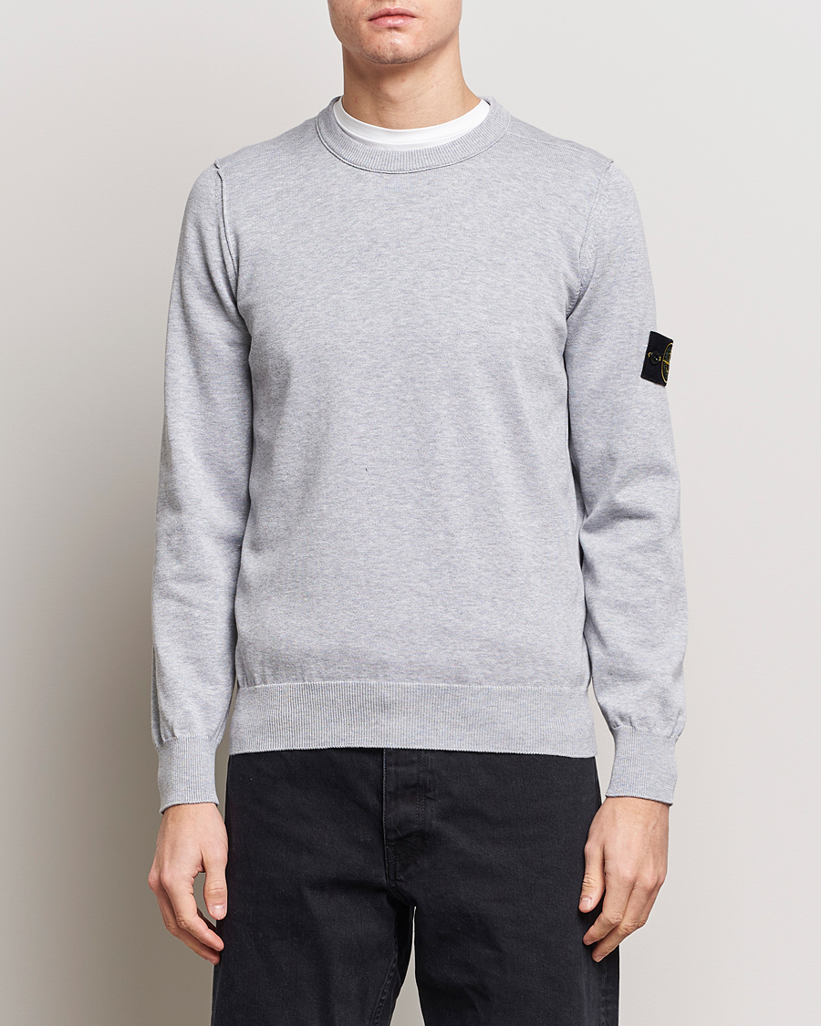 Herr |  | Stone Island | Soft Organic Cotton Crew Neck Dark Grey Melange