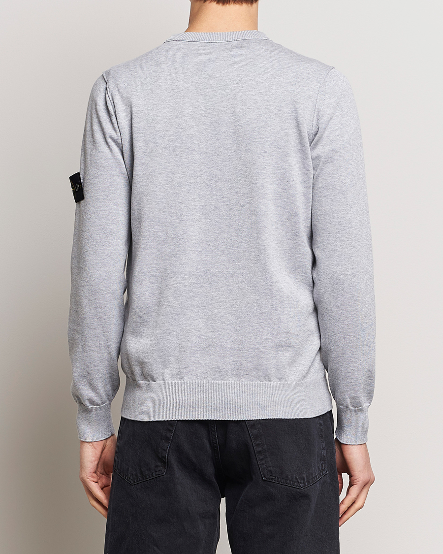 Herr | Tröjor | Stone Island | Soft Organic Cotton Crew Neck Dark Grey Melange
